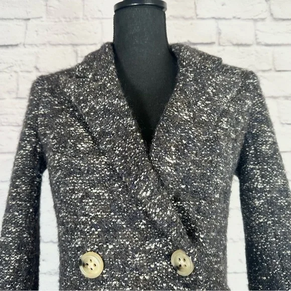 Isabel Marant Etoile Overton Boucle Alpaca Wool Double Breasted Coat Gray XS - Picture 8 of 16